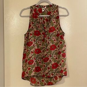 LET IT BE NWOT Sleeveless Floral Blouse